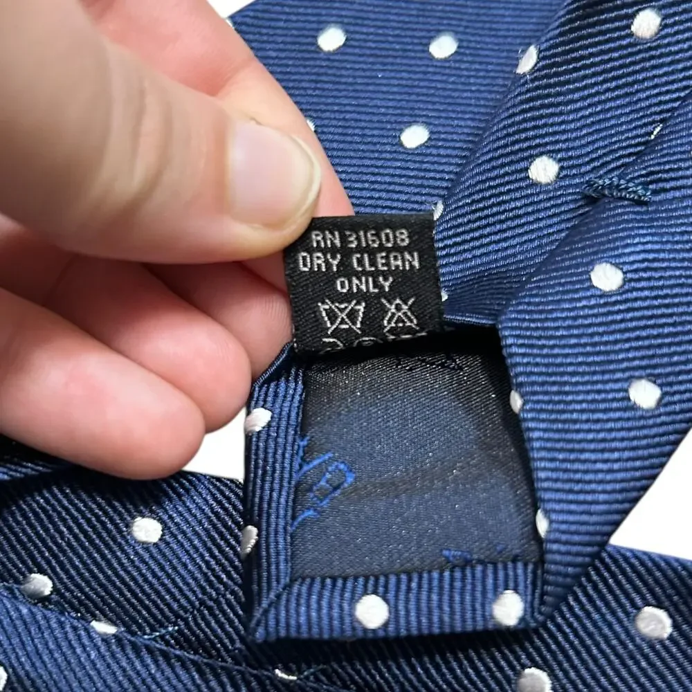 Jos. A. Bank Executive Collection Silk Tie NWT OS Navy Polka Dot Formal Sharp